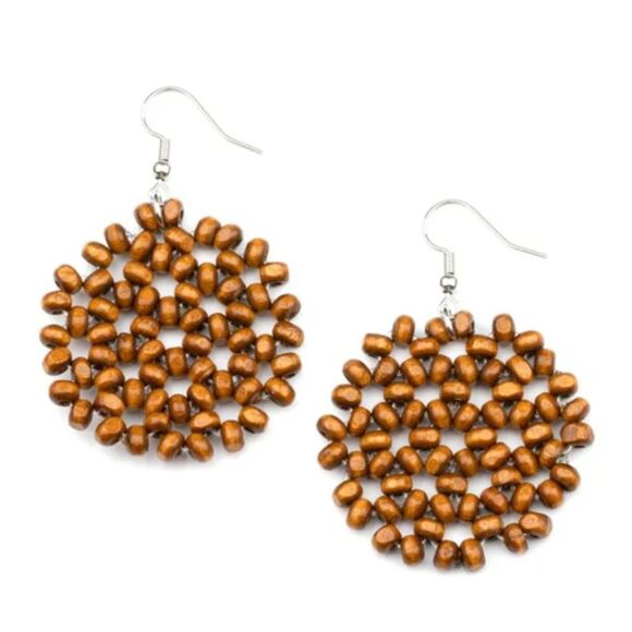 Summer Escapade Brown Earrings (150) - Picture 2 of 3